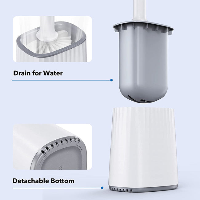 CLEANFOK Toilet Brush with Ventilated Holder - Odor-Free, Durable, and Hygienic_4
