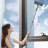 CLEANFOK Squeegee Window Cleaner - 2-in-1 Rotatable Cleaning Tool Kit with Extension Pole_3