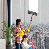 CLEANFOK Squeegee Window Cleaner - 2-in-1 Rotatable Cleaning Tool Kit with Extension Pole_5