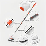 CLEANFOK 3 in 1 Tile Tub Scrubber Brush - Extendable Long Handle with Adjustable Angles_3