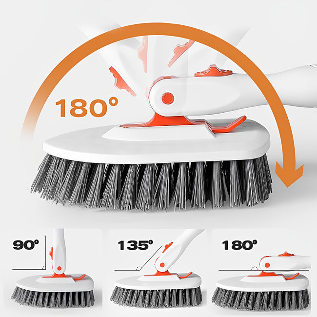 CLEANFOK 3 in 1 Tile Tub Scrubber Brush - Extendable Long Handle with Adjustable Angles_5