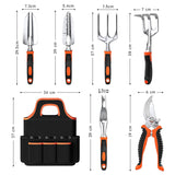 GreenHaven Garden Tool Set - 8 Piece Stainless Steel Set with Carrying Tote_6