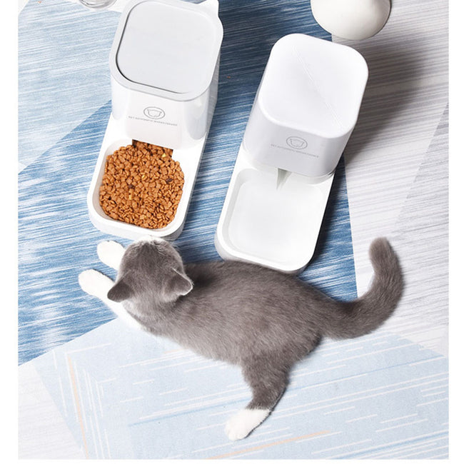 PETSWOL Cat Dog Feeder and Waterer - Self-Dispensing Automatic Pet Feeders_1