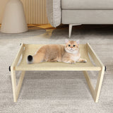 PETSWOL Breathable Cat Bed Wooden Cat Hammock_6