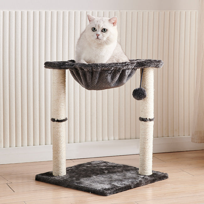 PETSWOL Cat Tower With Hammock And Scratching Posts_4