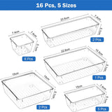 STORFEX Multifunctional Clear Plastic Drawer Organizers Set_6